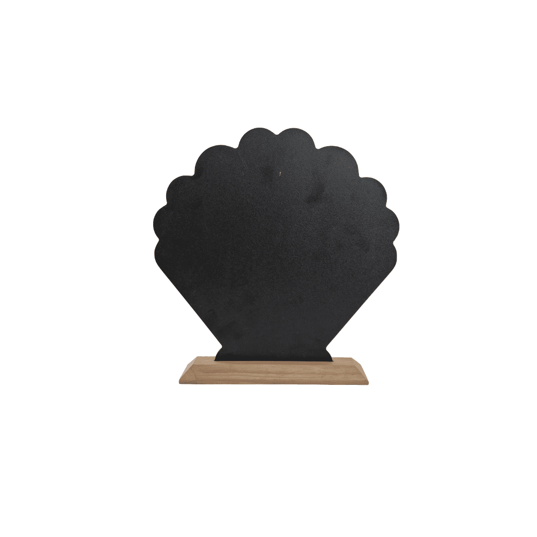 Tabletop Chalkboard Menu Stand - Scalloped Fan