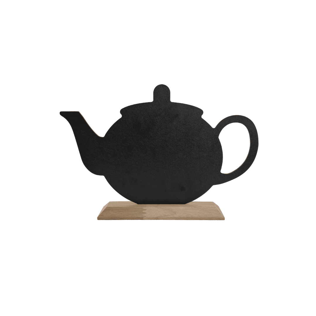 Tabletop Chalkboard Menu Stand - Tea Pot