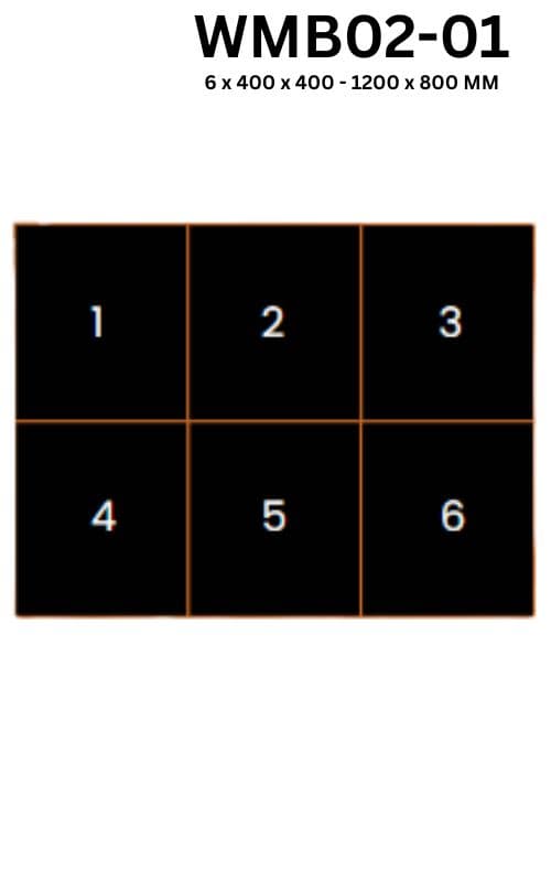 Wall-Mounted Frameless Modular Chalkboards