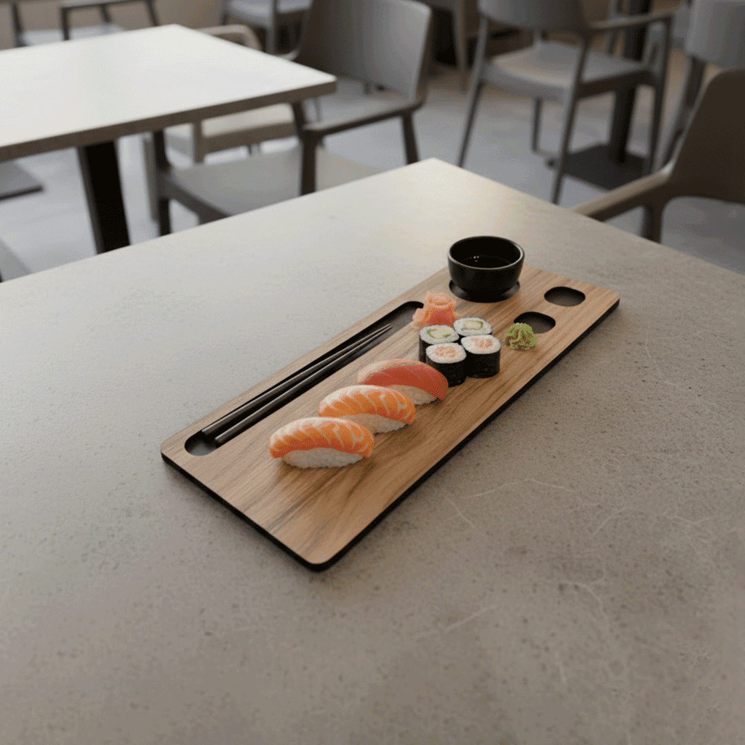 Rectangular Core Dip Sushi Platter