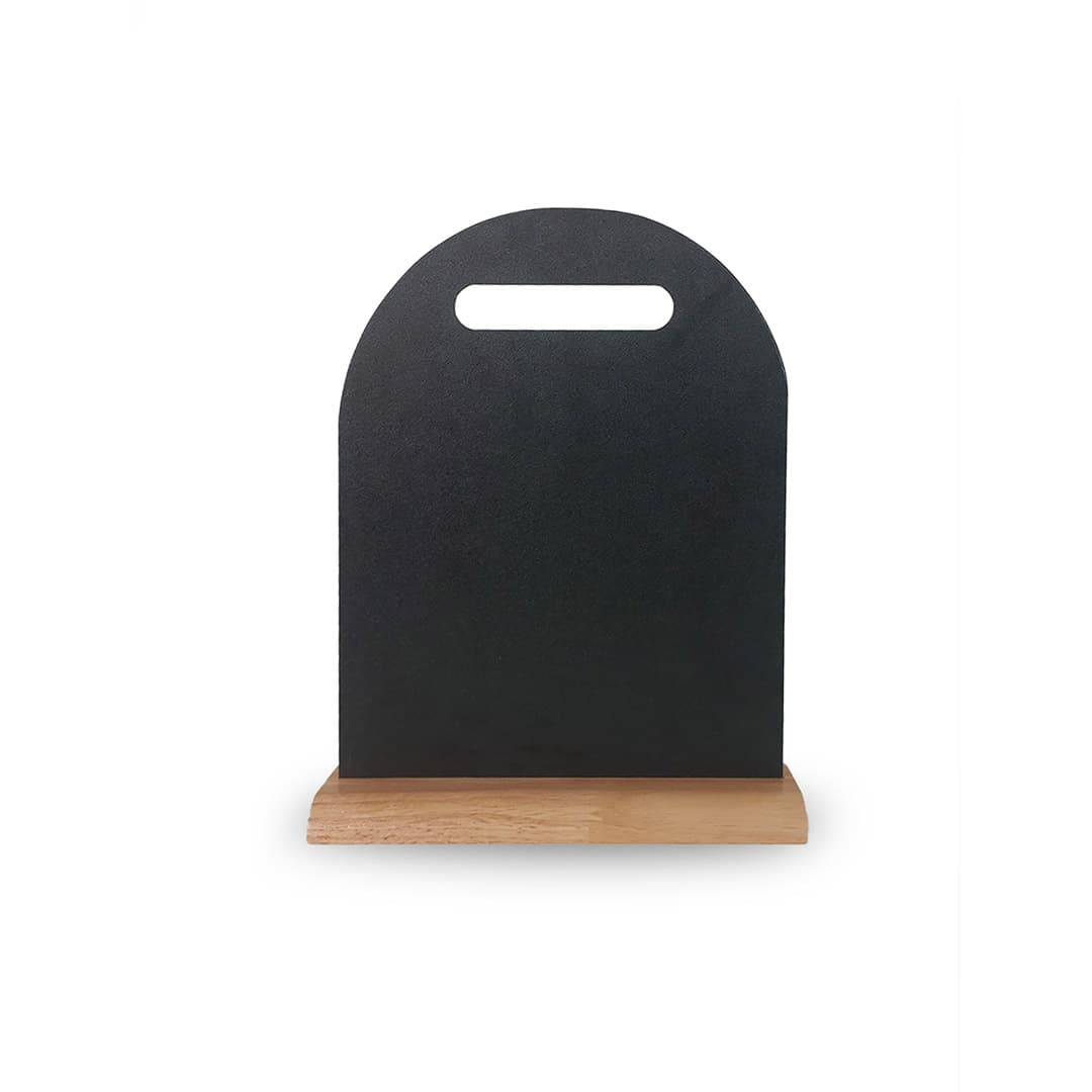 Semi-Oval Rectangular Table Top Menu Board