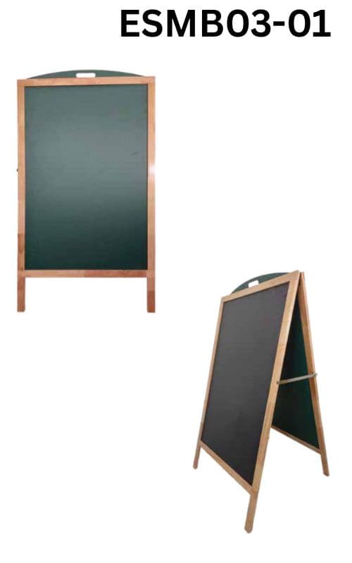 Double-Sided A-Frame Chalkboard with Easel